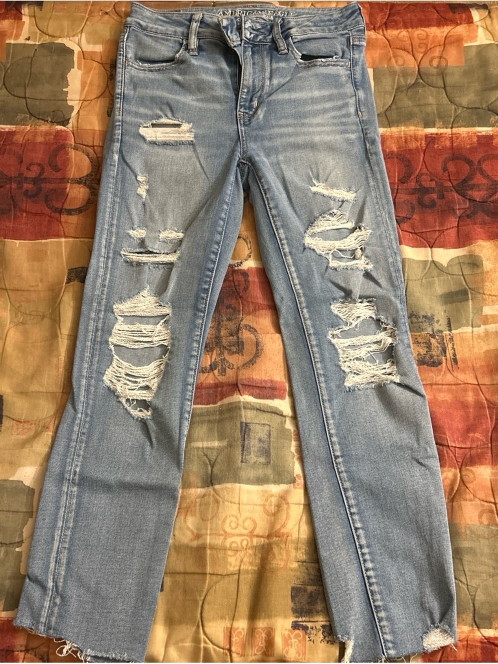 American Eagle High Rise Ripped Jeggings